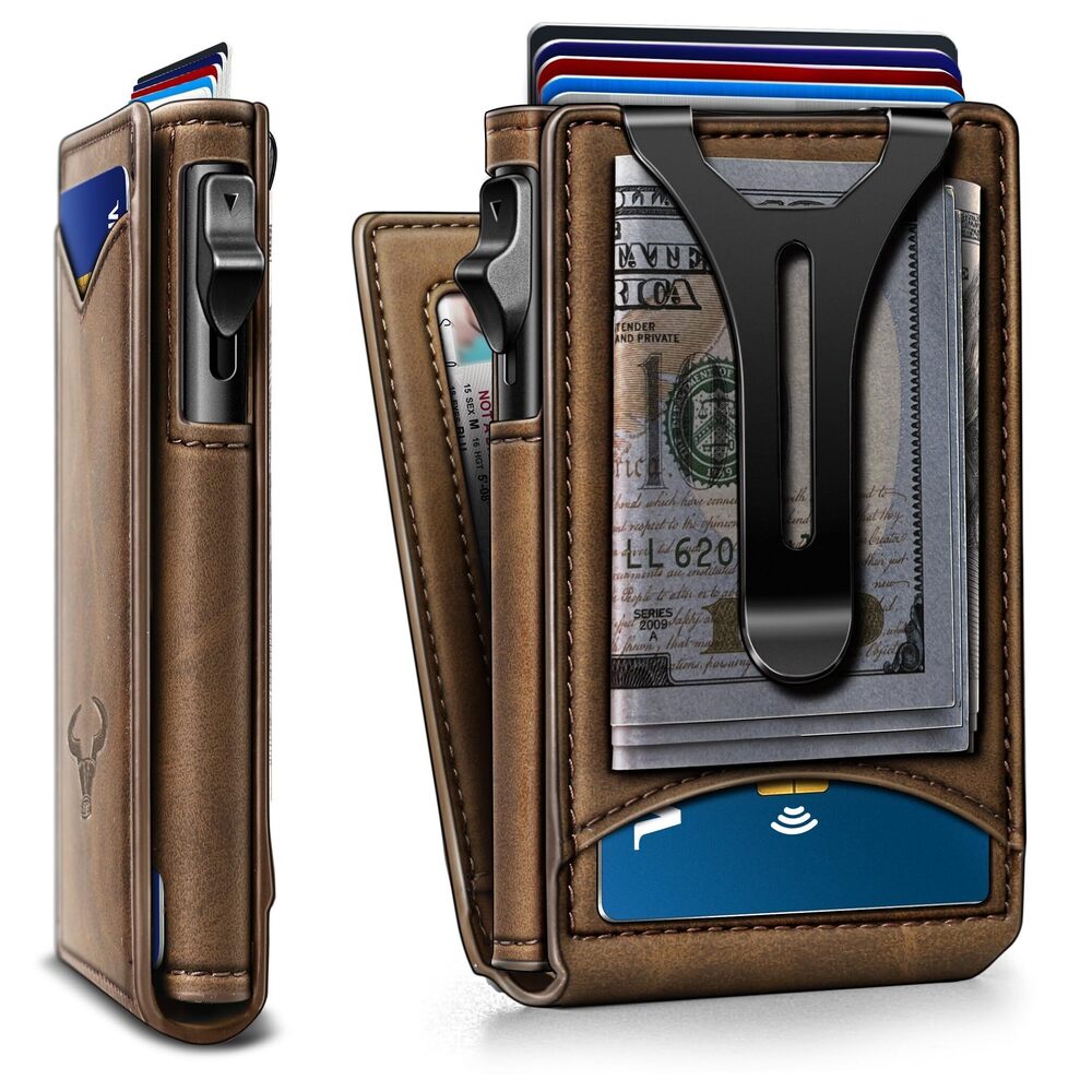 5082 Wallet,Money Clip Wallet Slim For Gift 9Cards-Metal Credit Card Case